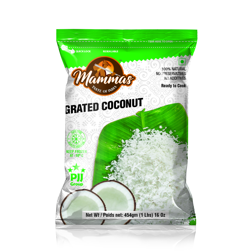 Freshly grated coconut, ready to use